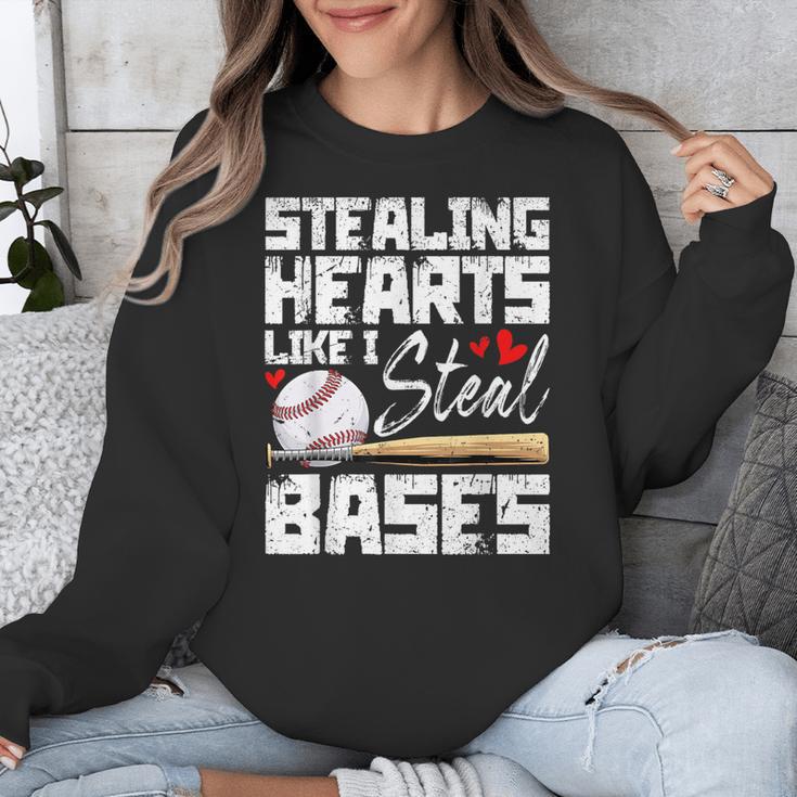 Stealing Hearts Like I Steal Bases Baseball Valentines Unisex Sweatshirt Stealing Hearts Like I Steal Bases Baseball Valentines Unisex Sweatshirt