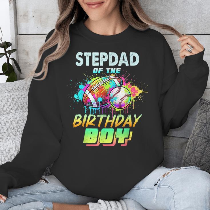 Stepdad Of The Birthday Boy Baseball Football Colorful Unisex Sweatshirt Stepdad Of The Birthday Boy Baseball Football Colorful Unisex Sweatshirt