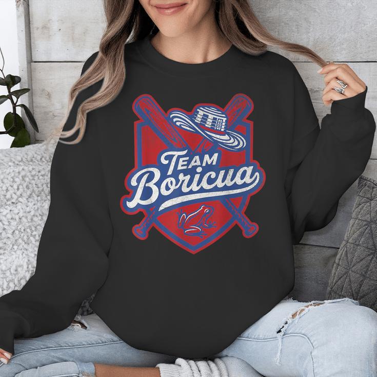 Team Boricua Puerto Rico Baseball Coqui Frog Pava Hat Fan Unisex Sweatshirt Team Boricua Puerto Rico Baseball Coqui Frog Pava Hat Fan Unisex Sweatshirt