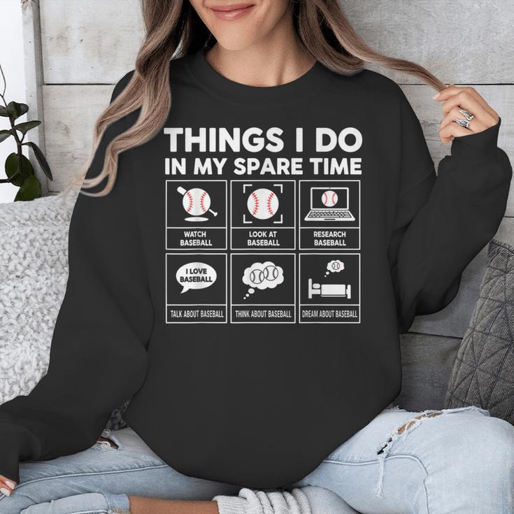 Things I Do Spare Time Baseball Player Men Women Kids Unisex Sweatshirt Things I Do Spare Time Baseball Player Men Women Kids Unisex Sweatshirt