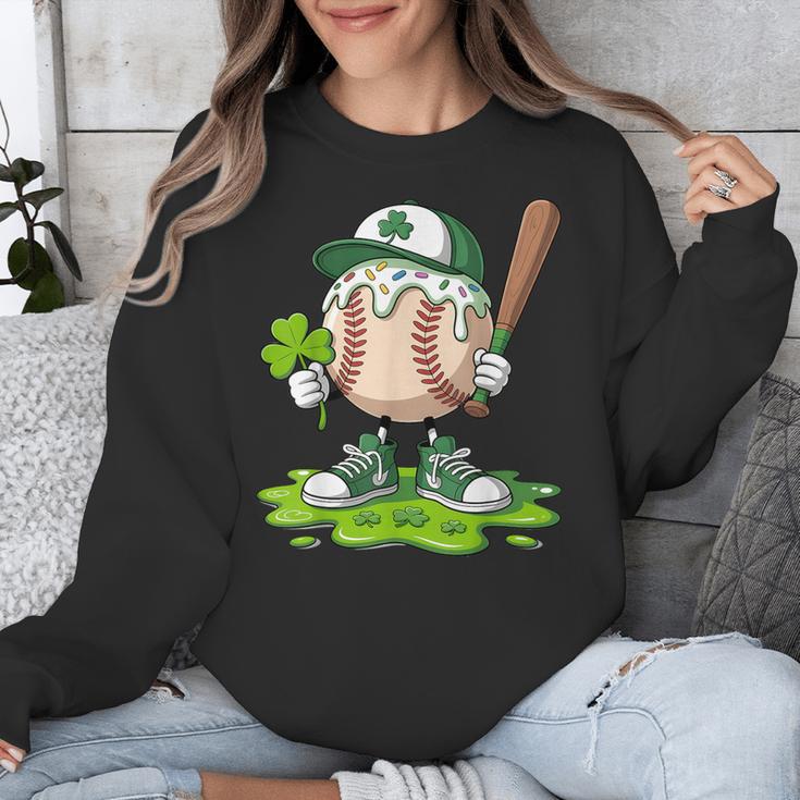 Toddler Baseball Drip Ice Cream Boys Kids St Patricks Day Unisex Sweatshirt Toddler Baseball Drip Ice Cream Boys Kids St Patricks Day Unisex Sweatshirt
