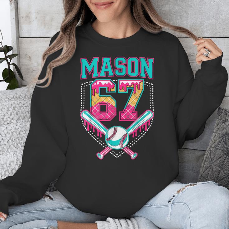 Trendy Mason 67 Mem Ice Cream Drip Baseball Birthday Costume Unisex Sweatshirt Trendy Mason 67 Mem Ice Cream Drip Baseball Birthday Costume Unisex Sweatshirt