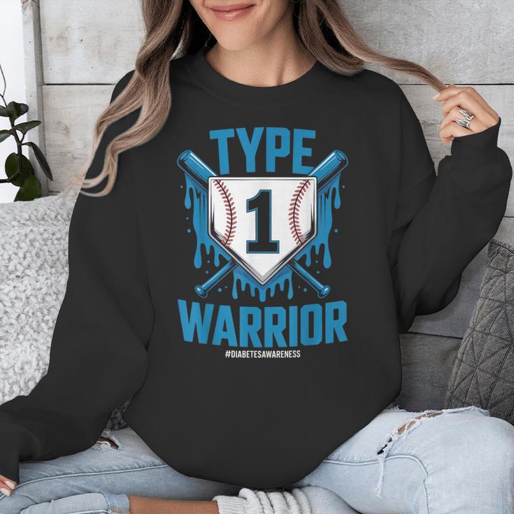 Type 1 Warrior Diabetes Awareness Baseball Enthusiasts Unisex Sweatshirt Type 1 Warrior Diabetes Awareness Baseball Enthusiasts Unisex Sweatshirt