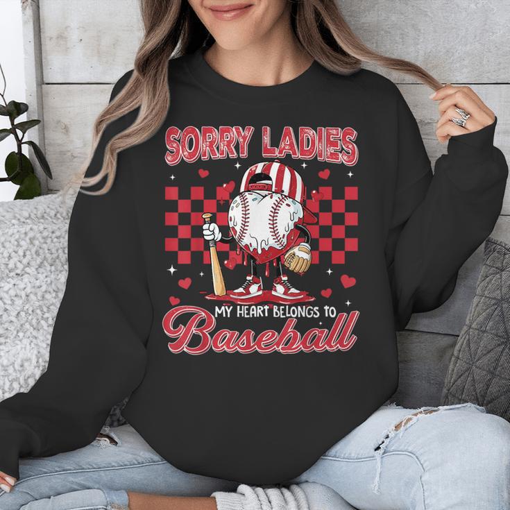 Valentine My Heart Belongs Baseball Lover Boy Men Unisex Sweatshirt Valentine My Heart Belongs Baseball Lover Boy Men Unisex Sweatshirt