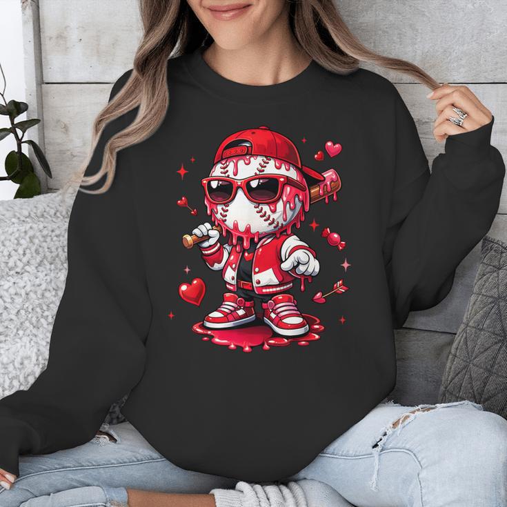 Valentines Day Baseball Drip Ice Cream For Boys Kids Teens Unisex Sweatshirt Valentines Day Baseball Drip Ice Cream For Boys Kids Teens Unisex Sweatshirt