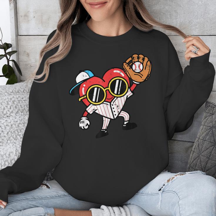 Valentines Day Baseball Heart Gloves Cute Boys Kid Youth Men Unisex Sweatshirt Valentines Day Baseball Heart Gloves Cute Boys Kid Youth Men Unisex Sweatshirt