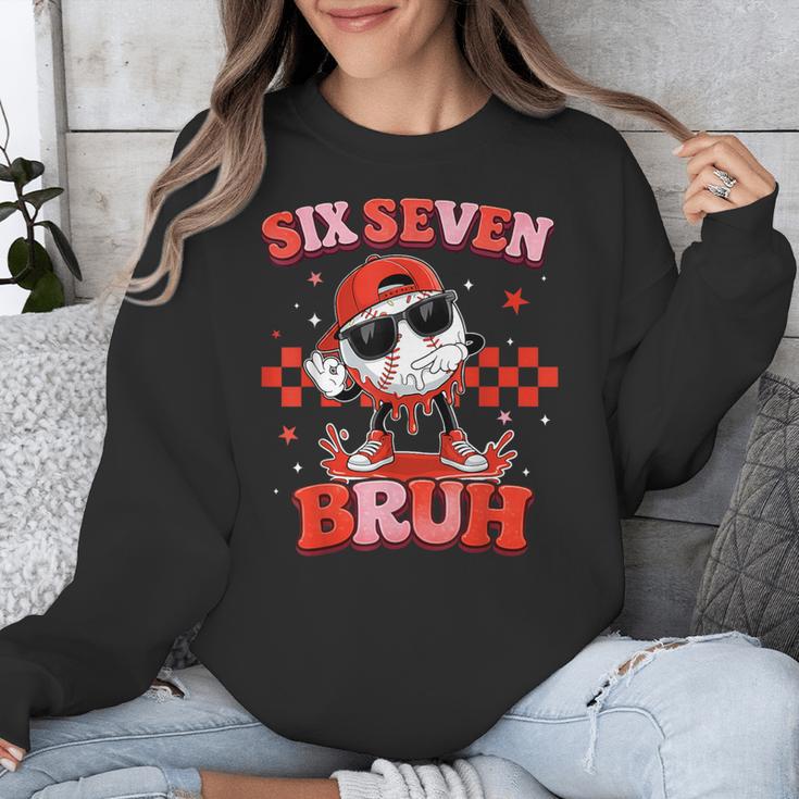 Valentines Day Baseball Six Seven 67 Meme Heart Baseball Dab Unisex Sweatshirt Valentines Day Baseball Six Seven 67 Meme Heart Baseball Dab Unisex Sweatshirt