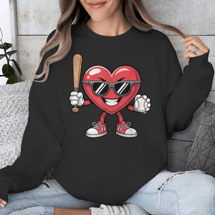Valentines Day Heart Playing Baseball Boys Men Kids Girls Unisex Sweatshirt Valentines Day Heart Playing Baseball Boys Men Kids Girls Unisex Sweatshirt
