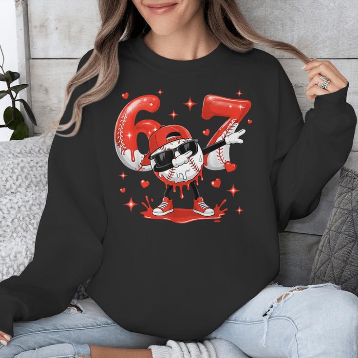 Valentines Day Six Seven Baseball 6 7 Meme Dab Heart Boys Unisex Sweatshirt Valentines Day Six Seven Baseball 6 7 Meme Dab Heart Boys Unisex Sweatshirt