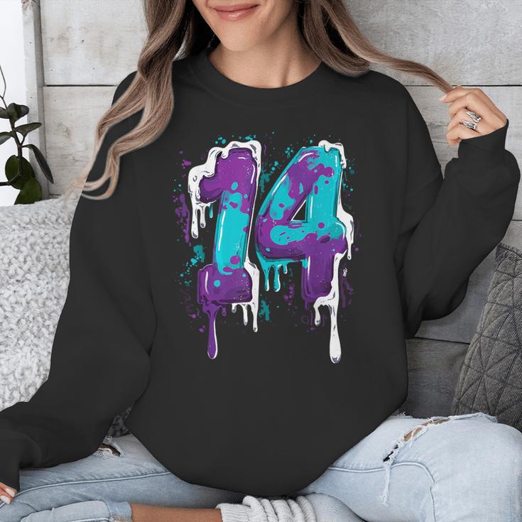 Vintage Baseball 14 Number Unisex Sweatshirt
