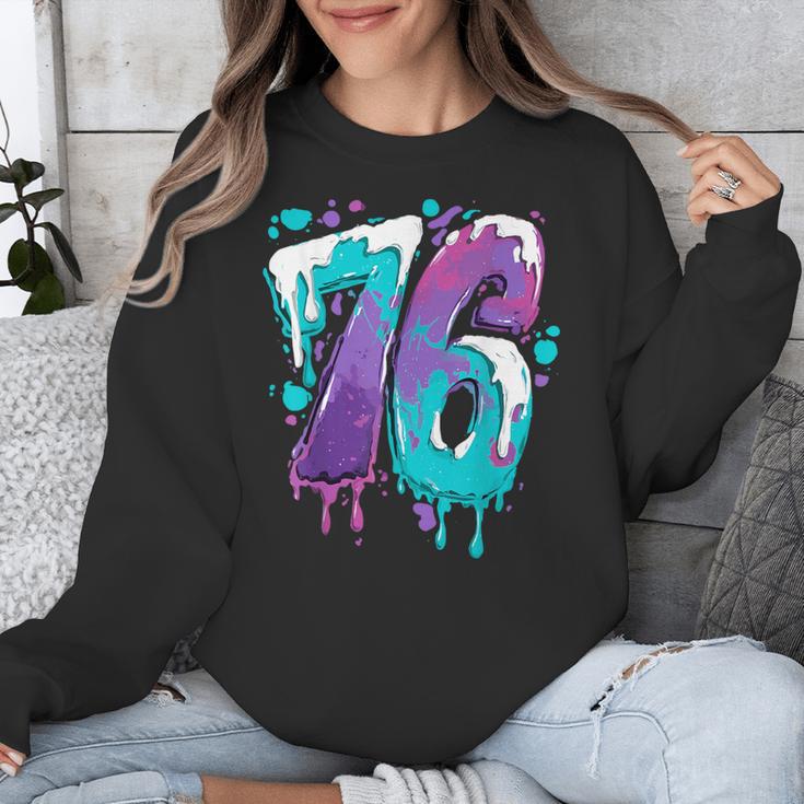 Vintage Baseball 76 Number Unisex Sweatshirt