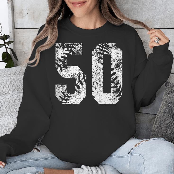 Vintage Baseball Number 50 Jersey Player Uniform Unisex Sweatshirt Vintage Baseball Number 50 Jersey Player Uniform Unisex Sweatshirt