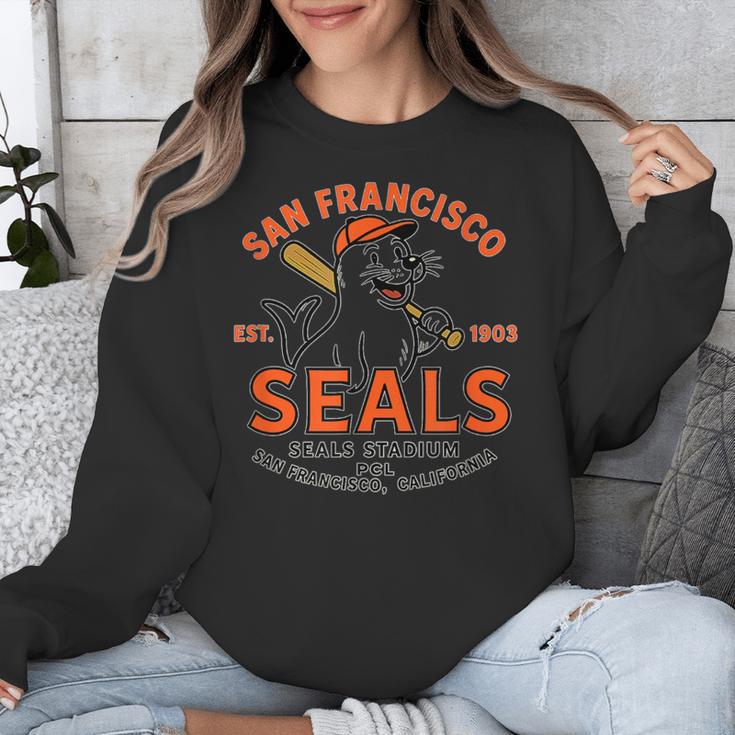 Vintage San Francisco Seals California Baseball Logo Unisex Sweatshirt Vintage San Francisco Seals California Baseball Logo Unisex Sweatshirt