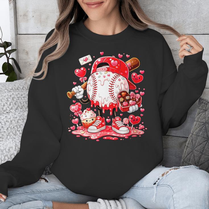 Women's Baseball Drip Ice Cream Boys Kids Youth Valentines Unisex Sweatshirt Women's Baseball Drip Ice Cream Boys Kids Youth Valentines Unisex Sweatshirt