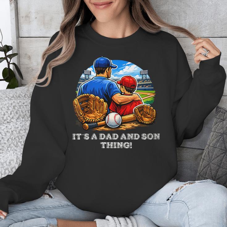 Women's Father Son Baseball Father's Day Unisex Sweatshirt Women's Father Son Baseball Father's Day Unisex Sweatshirt