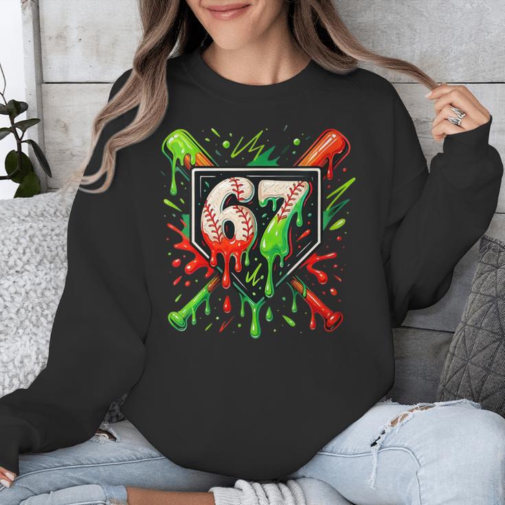 Xmas Baseball Six Seven 67 Meme Ice Cream Drip Men Women Unisex Sweatshirt