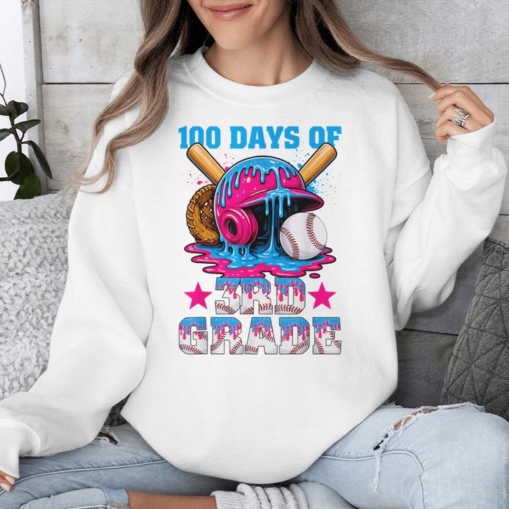 100 Days Of 3rd Grade Baseball 100th Day Of School Boys Kids Unisex Sweatshirt