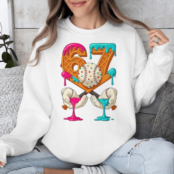 67 Ice Cream Drip Baseball Number 67 Player 67th Birthday Premium Tri-Blend Unisex Sweatshirt 67 Ice Cream Drip Baseball Number 67 Player 67th Birthday Premium Tri-Blend Unisex Sweatshirt