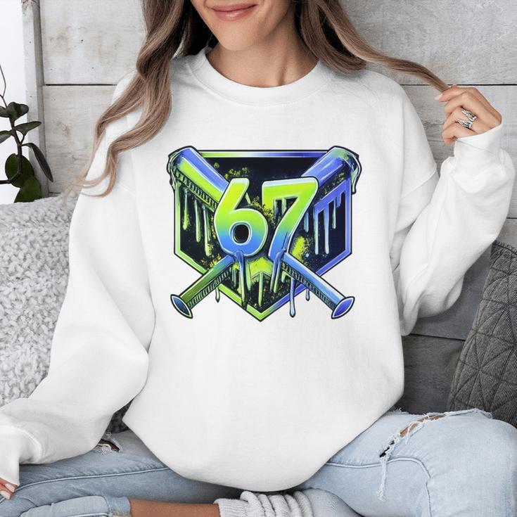 Awesome 67 Baseball Drip Effect Baseball 6-7 Meme Graphic Premium Tri-Blend Unisex Sweatshirt Awesome 67 Baseball Drip Effect Baseball 6-7 Meme Graphic Premium Tri-Blend Unisex Sweatshirt
