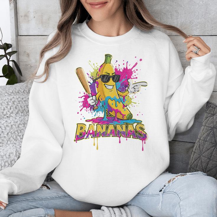 Baseball Banana Splatter Sports Kids Teens Premium Tri-Blend Unisex Sweatshirt Baseball Banana Splatter Sports Kids Teens Premium Tri-Blend Unisex Sweatshirt