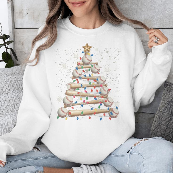 Baseball Christmas Tree Light Xmas Tees Boys Kids Men Unisex Sweatshirt Baseball Christmas Tree Light Xmas Tees Boys Kids Men Unisex Sweatshirt