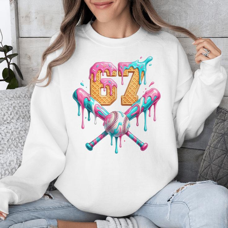 Baseball Drip 67 Six Seven Number 67 Player 67th Birthday Unisex Sweatshirt