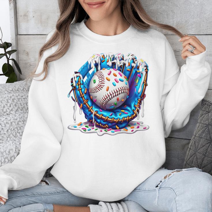 Baseball Drip For Boys Ice Cream Drip Youth Baseball Boys Premium Tri-Blend Unisex Sweatshirt