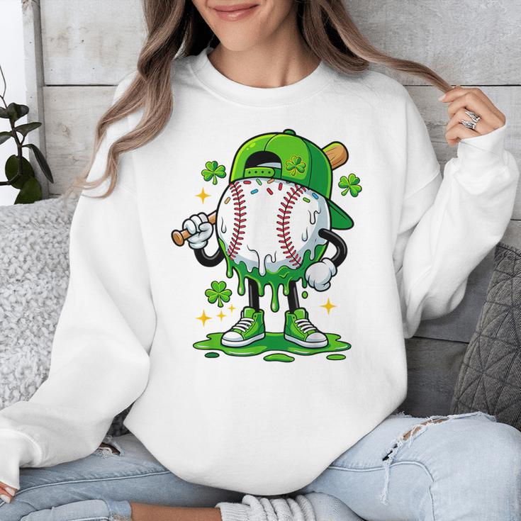 Baseball Drip Ice Cream Apparel Boy Youth St Patrick’s Day Unisex Sweatshirt