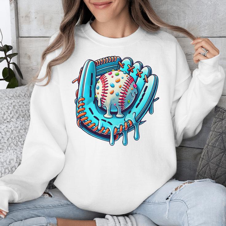 Baseball Drip Ice Cream Sprinkles Baseball Player Premium Tri-Blend Unisex Sweatshirt