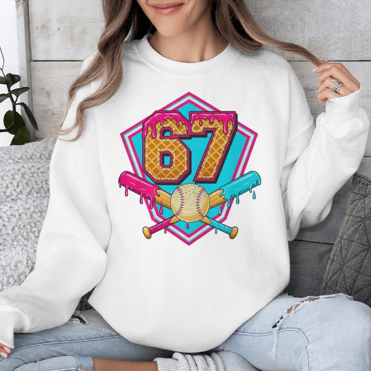 Baseball Drip Jersey Number 67 For Players & 67th Birthday Premium Tri-Blend Unisex Sweatshirt Baseball Drip Jersey Number 67 For Players & 67th Birthday Premium Tri-Blend Unisex Sweatshirt