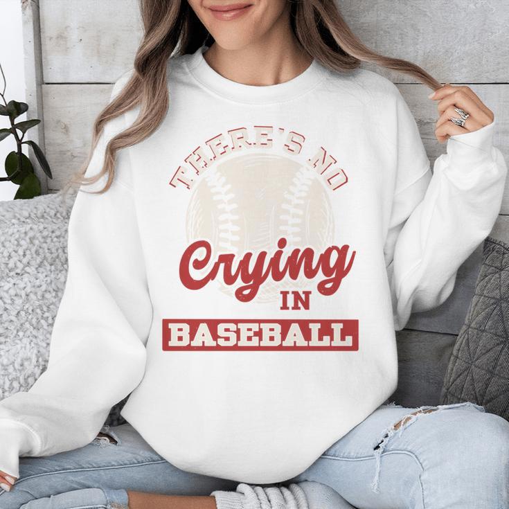 Baseball Game Day There Is No Crying In Baseball Unisex Sweatshirt