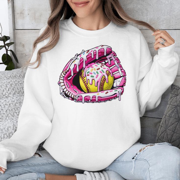 Baseball Glove Drip Shirt Ice Cream Dripping Girls Pocket Premium Unisex Sweatshirt Baseball Glove Drip Shirt Ice Cream Dripping Girls Pocket Premium Unisex Sweatshirt
