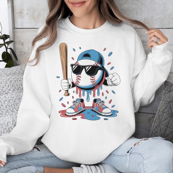Baseball Lifestyle Apparel Youth Baseball Ice Cream Drip Unisex Sweatshirt