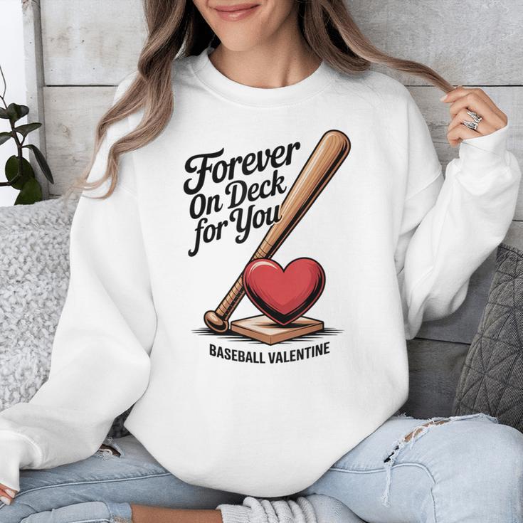 Baseball Valentine Forever On Deck For You Tee Unisex Sweatshirt