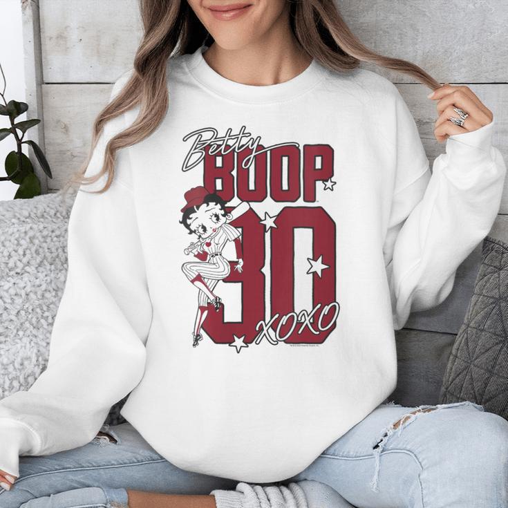Betty Boop Baseball Logo Jersey With Stars Cute Cartoon Unisex Sweatshirt Betty Boop Baseball Logo Jersey With Stars Cute Cartoon Unisex Sweatshirt