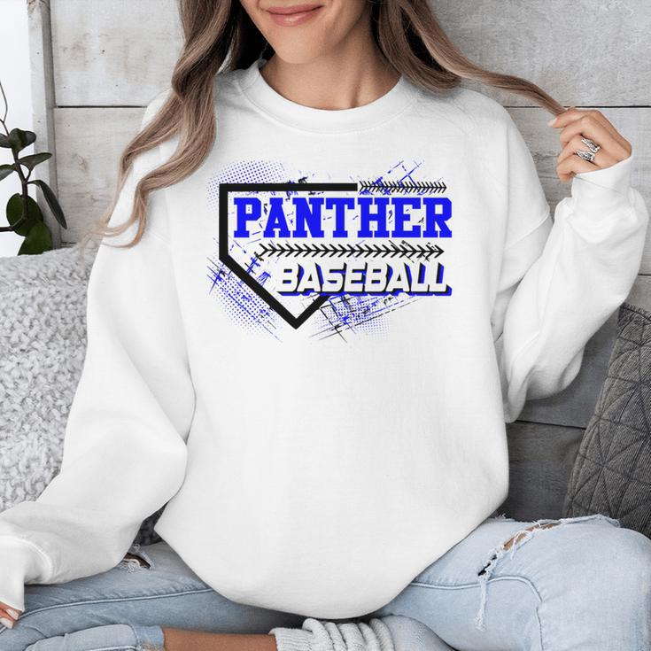 Blue Panther Baseball Home Plate Game Day Mascot Panther Unisex Sweatshirt