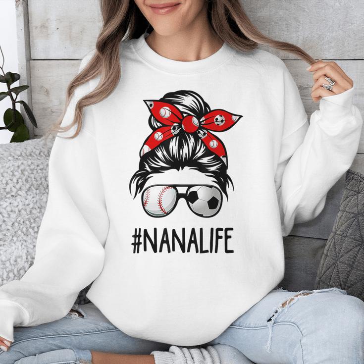 Classy Nana Life Soccer Messy Bun Baseball Mother's Day Unisex Sweatshirt Classy Nana Life Soccer Messy Bun Baseball Mother's Day Unisex Sweatshirt