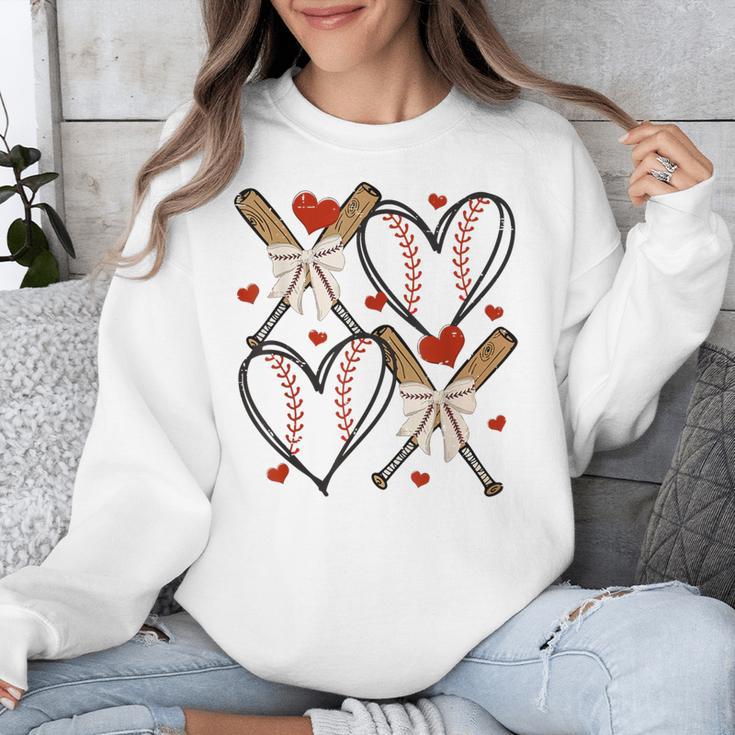 Coquette Bow XOXO Baseball Lover Heart Valentine Game Day Unisex Sweatshirt Coquette Bow XOXO Baseball Lover Heart Valentine Game Day Unisex Sweatshirt
