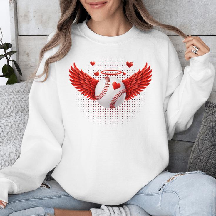 Cute Baseball &Cupid Wings Happy Valentines Boys Men Unisex Sweatshirt Cute Baseball &Cupid Wings Happy Valentines Boys Men Unisex Sweatshirt