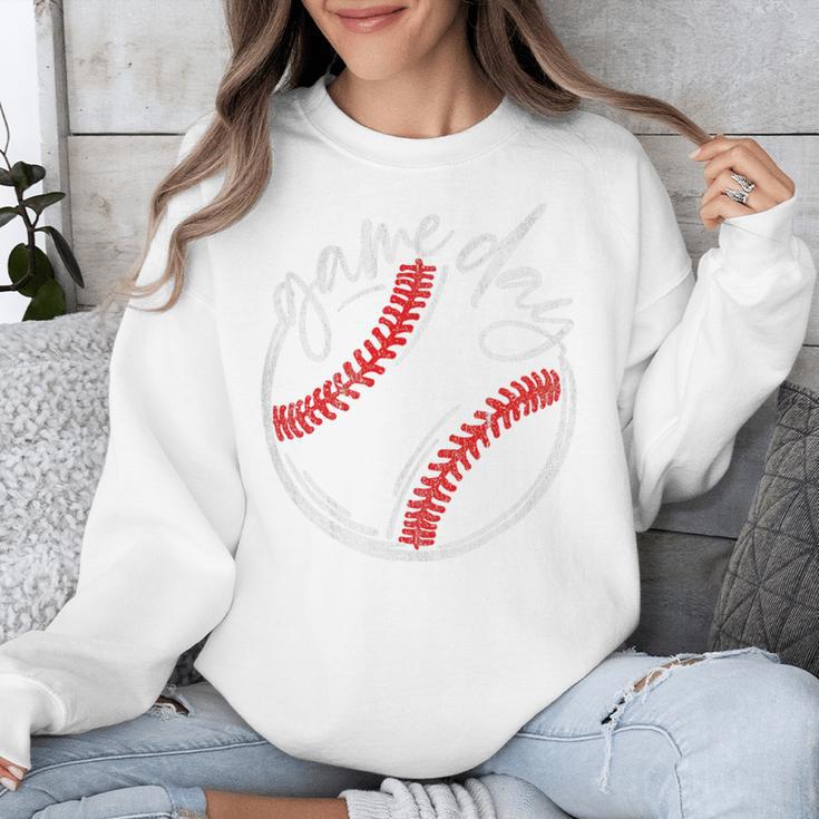 Game Day Baseball Baseball Lovers Softball Life Mom Premium Tri-Blend Unisex Sweatshirt
