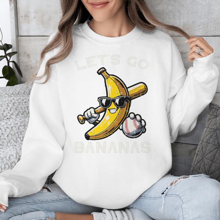 Lets Go Bananas Baseball Retro Sports Boys Kids Men Youth Premium Tri-Blend Unisex Sweatshirt Lets Go Bananas Baseball Retro Sports Boys Kids Men Youth Premium Tri-Blend Unisex Sweatshirt