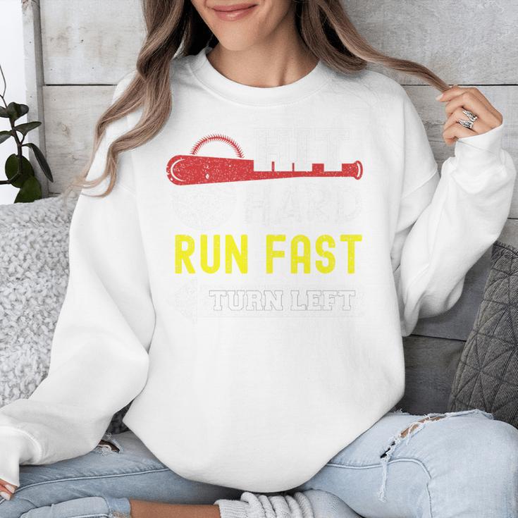 Hit Hard Run Fast Turn Left Baseball Quote Fan Coach Premium Tri-Blend Unisex Sweatshirt Hit Hard Run Fast Turn Left Baseball Quote Fan Coach Premium Tri-Blend Unisex Sweatshirt