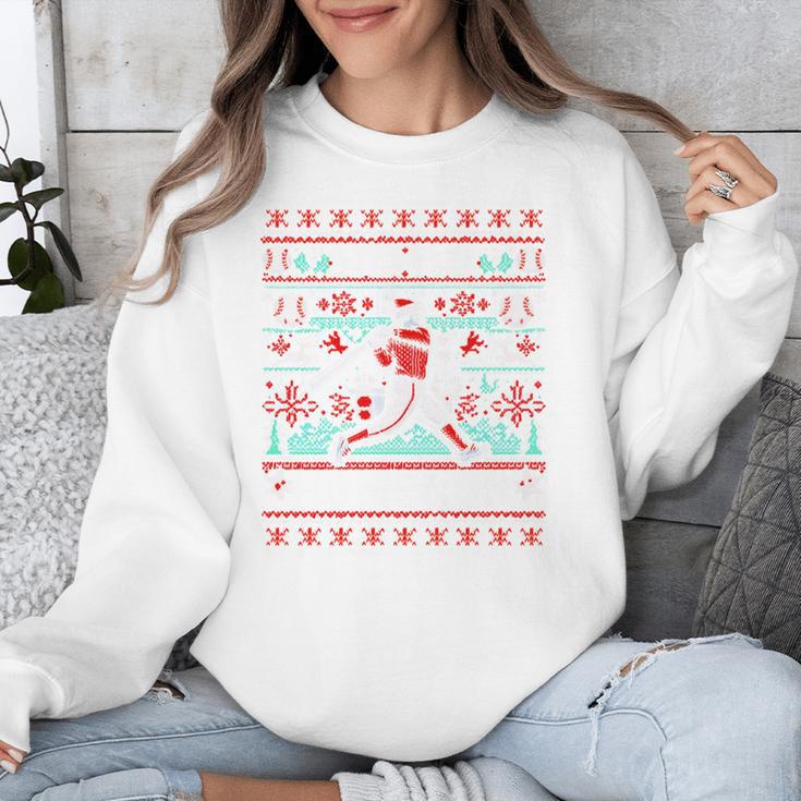 Ho Ho Homerun Baseball Ugly Christmas Sweater Party Hitter Unisex Sweatshirt