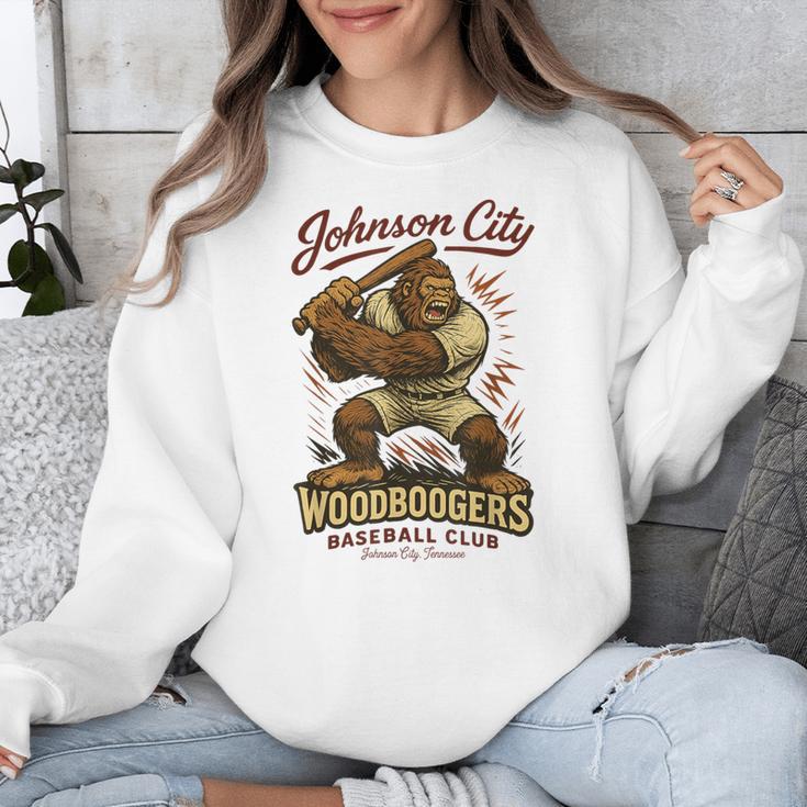 Johnson City Woodboogers Retro Baseball Club Unisex Sweatshirt
