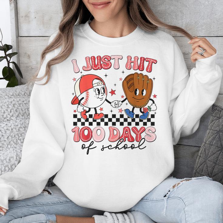 I Just Hit 100 Days Of School Baseball Boy Girl Teacher Unisex Sweatshirt I Just Hit 100 Days Of School Baseball Boy Girl Teacher Unisex Sweatshirt