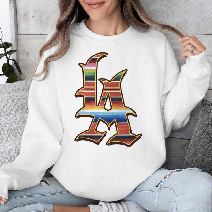 LA Sarape Los Angeles LA Sarape East LA Baseball Mexican Premium Tri-Blend Unisex Sweatshirt LA Sarape Los Angeles LA Sarape East LA Baseball Mexican Premium Tri-Blend Unisex Sweatshirt