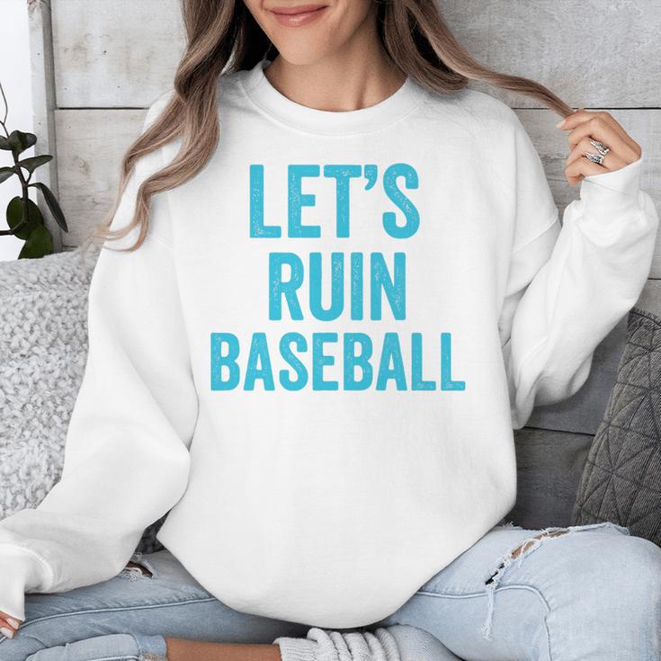 Let's Ruin Baseball Baseball Humor Sarcastic Baseball Premium Tri-Blend Unisex Sweatshirt Let's Ruin Baseball Baseball Humor Sarcastic Baseball Premium Tri-Blend Unisex Sweatshirt
