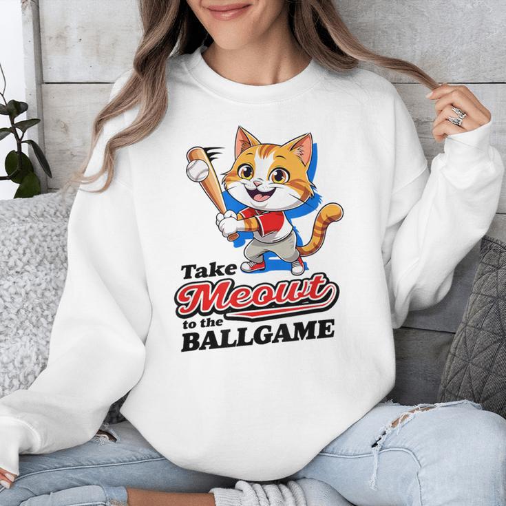 Take Meowt To The Ball Game Tee Slugger Cat Baseball Unisex Sweatshirt Take Meowt To The Ball Game Tee Slugger Cat Baseball Unisex Sweatshirt