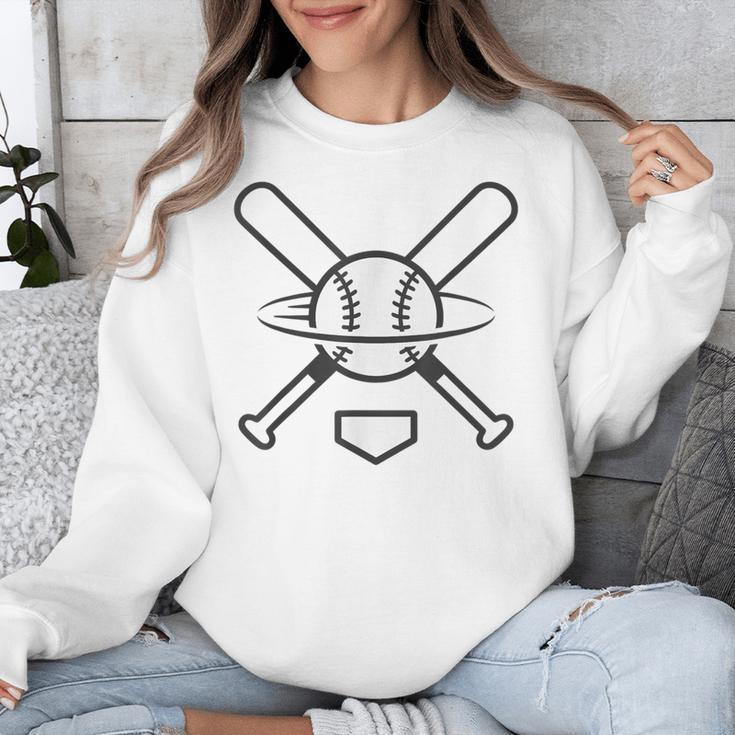 Minimalist Baseball Clean Sports Graphic Tee For Fan Players Unisex Sweatshirt