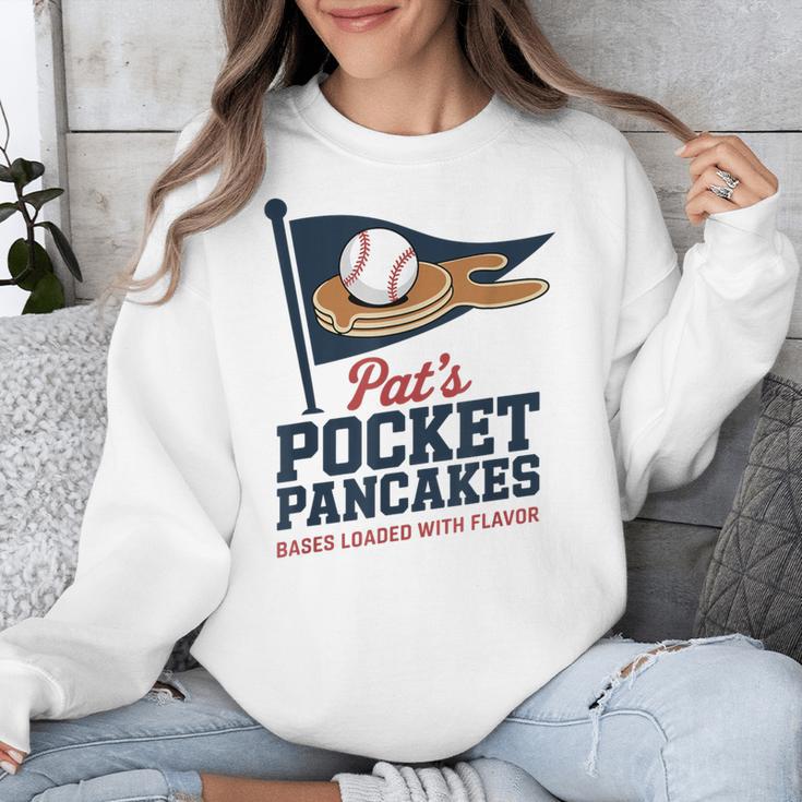Pat's Pocket Pancakes Flag Baseball On Pancake Unisex Sweatshirt